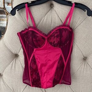 Victoria's Secret Fuchsia Lace Bustier